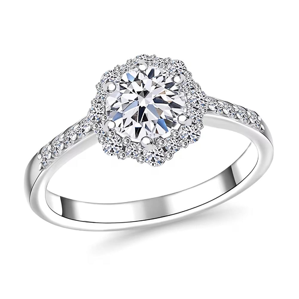 Luxoro Lab Grown Diamond E-F VS 1.00 ctw Ring in 10K White Gold