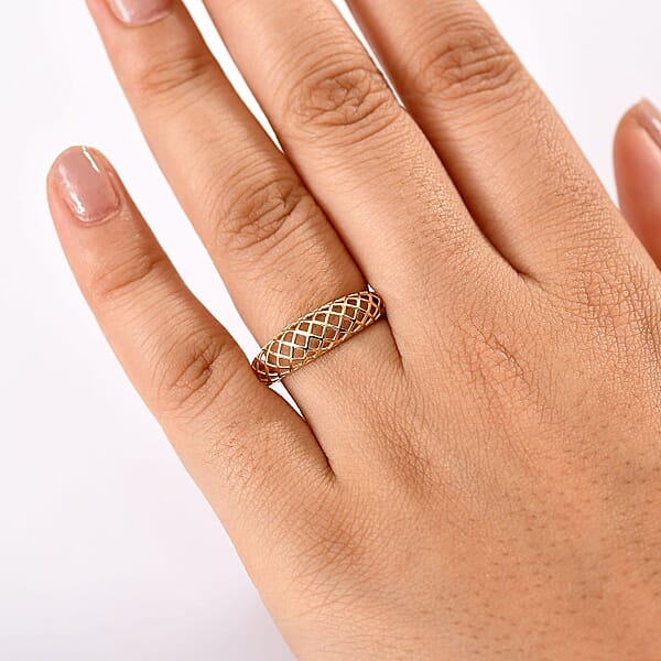 Luxoro Lattice Architecture Ring In 10K Yellow Gold 2 Grams