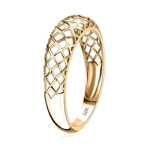 Luxoro Lattice Architecture Ring In 10K Yellow Gold 2 Grams