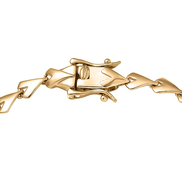 Luxoro Link Bracelet In 10K Yellow Gold (6.50 In) 5.15 Grams