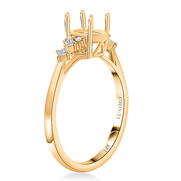 Luxoro Mounting Ring In 14K Yellow Gold 3.38 Grams