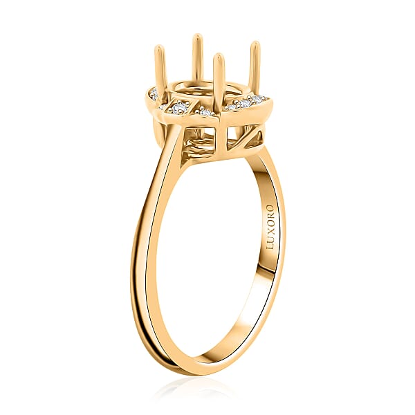 Luxoro Mounting Ring In 14K Yellow Gold 3.38 Grams