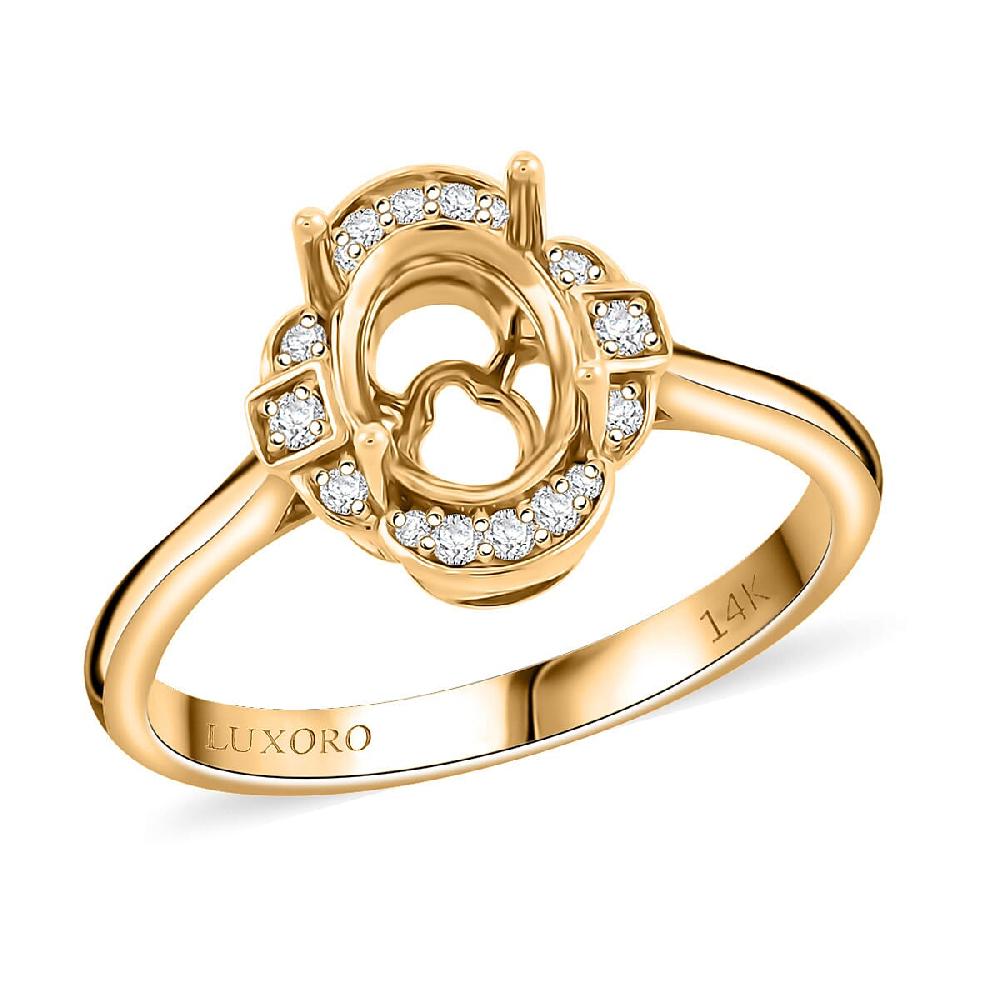Luxoro Mounting Ring in 14K Yellow Gold 3.83 Grams