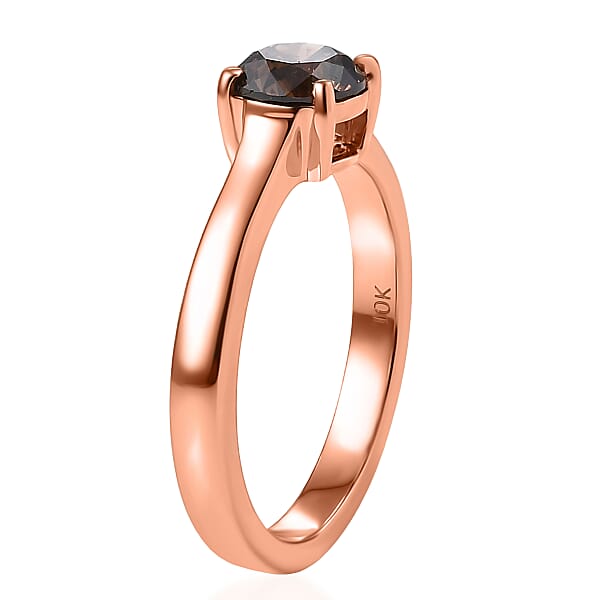 Luxoro Natural Champagne Diamond I2 1.00 Ctw Solitaire Ring In 10K Rose Gold