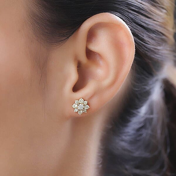 Luxoro Natural Yellow Diamond I2-I3 1.00 Ctw Stud Earrings In 14K Yellow Gold (Del. In 10-12 Days)