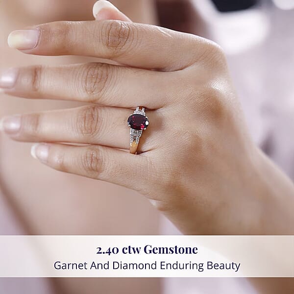 Luxoro Orissa Rhodolite Garnet Diamond Ring In 10K Rose Gold 2.40 Ctw
