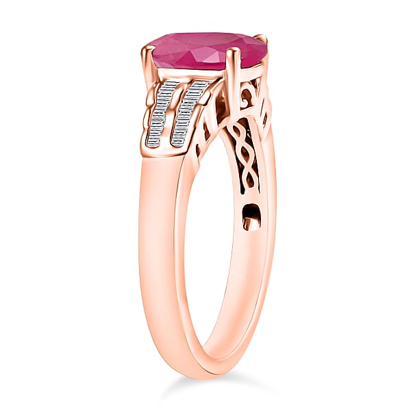 Luxoro Premium Mozambique Ruby And G-H I2 Diamond 2.78 Ctw Ring In 10K Rose Gold (Del. In 10-12 Days)