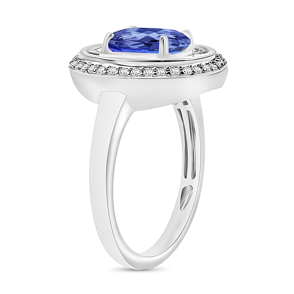 Luxoro Premium Tanzanite And G-H I2 Diamond 2.49 Ctw Ring In 10K White Gold 2 (Del. In 10-12 Days)