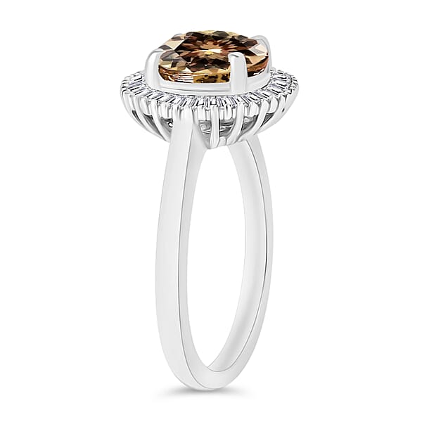 Luxoro Premium Turkizite And G-H I2 Diamond 2.50 Ctw Ring In 14 White Gold (Del. In 10-12 Days)
