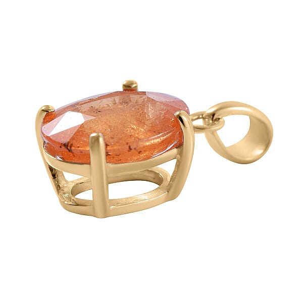 Luxoro Premium Viceroy Spessartine Garnet 2.90 Ctw Solitaire Pendant Without Chain In 10K Yellow Gold
