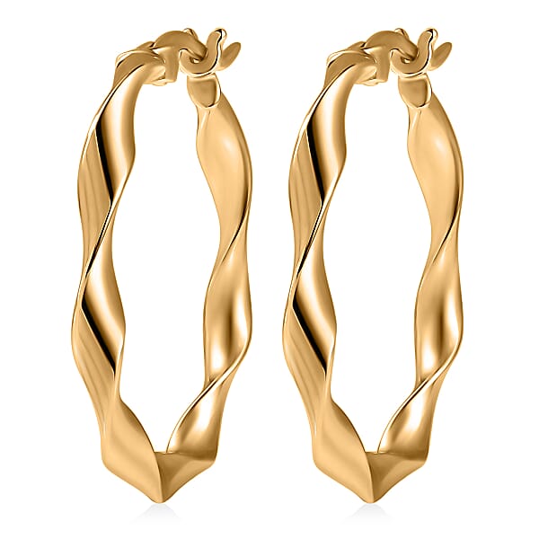 Luxoro Twisted Ribbon Earrings In 10K Yellow Gold 1.35 Grams