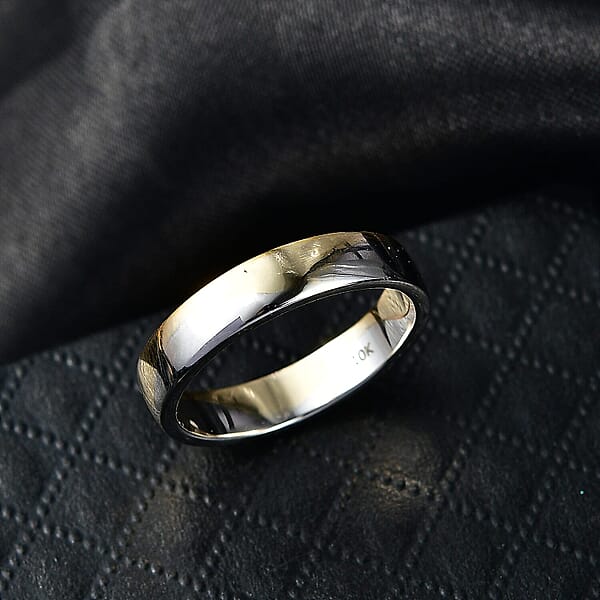 Luxoro Wave Pattern Band Ring In 10K Yellow And White Gold