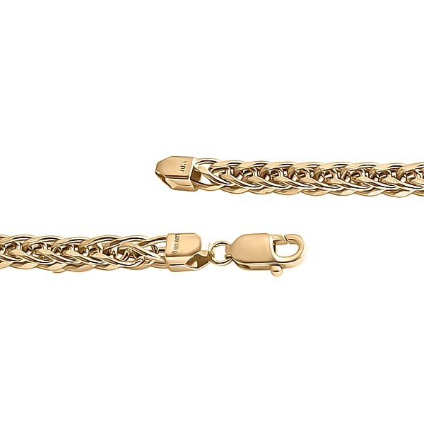 Luxoro Wheat Chain Bracelet In 10K Yellow Gold (7.25 In) 5.45 Grams