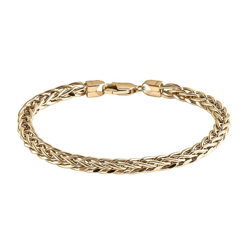 Luxoro Wheat Chain Bracelet in 10K Yellow Gold (7.25 In) 5.45 Grams