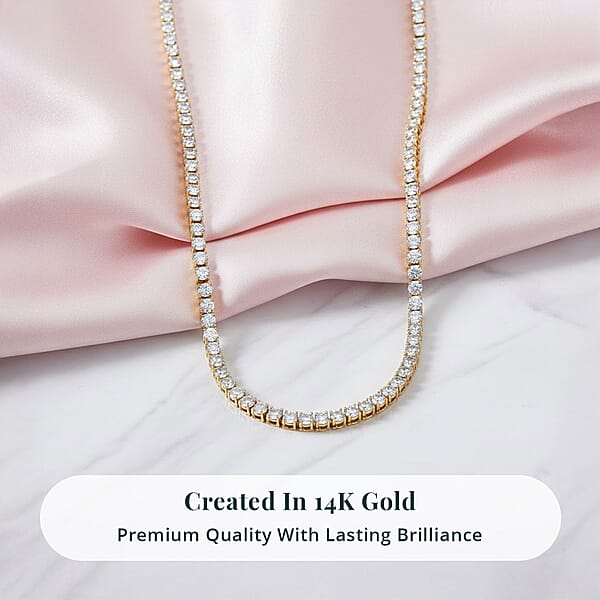 Luxuriant Lab Grown Diamond 20.00 Ctw Necklace In 14K Yellow Gold 18.5 Inches 28.07 Grams