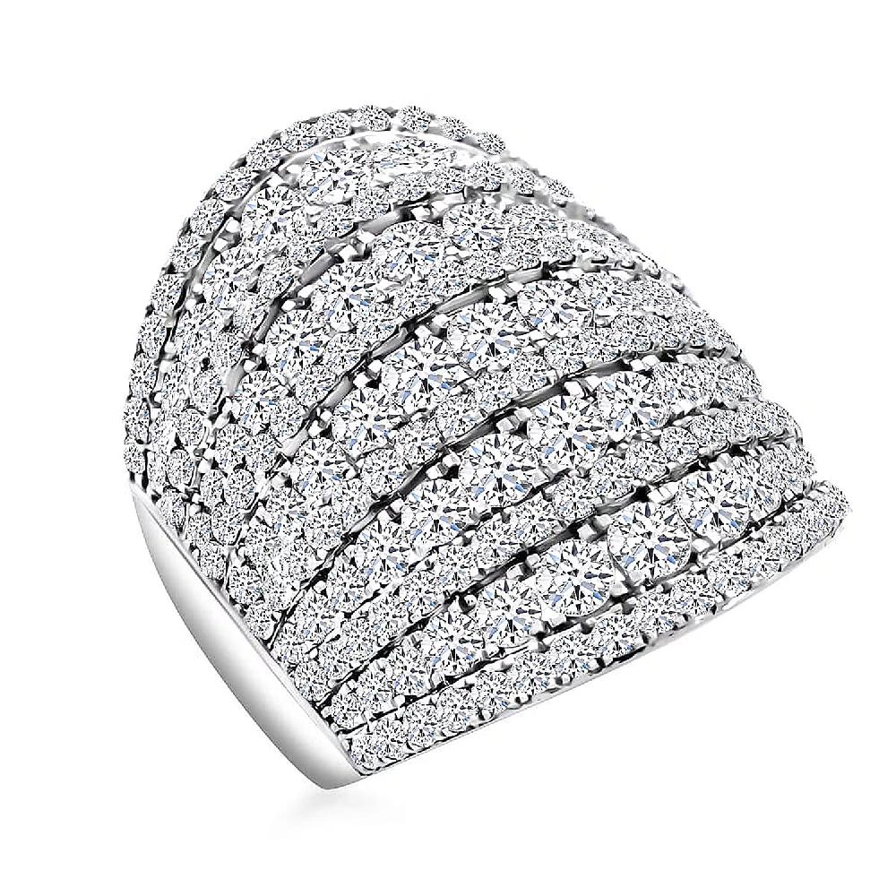 Luxuriant Lab Grown Diamond 4.00 ctw Ring in 10K White Gold 7.75 Grams