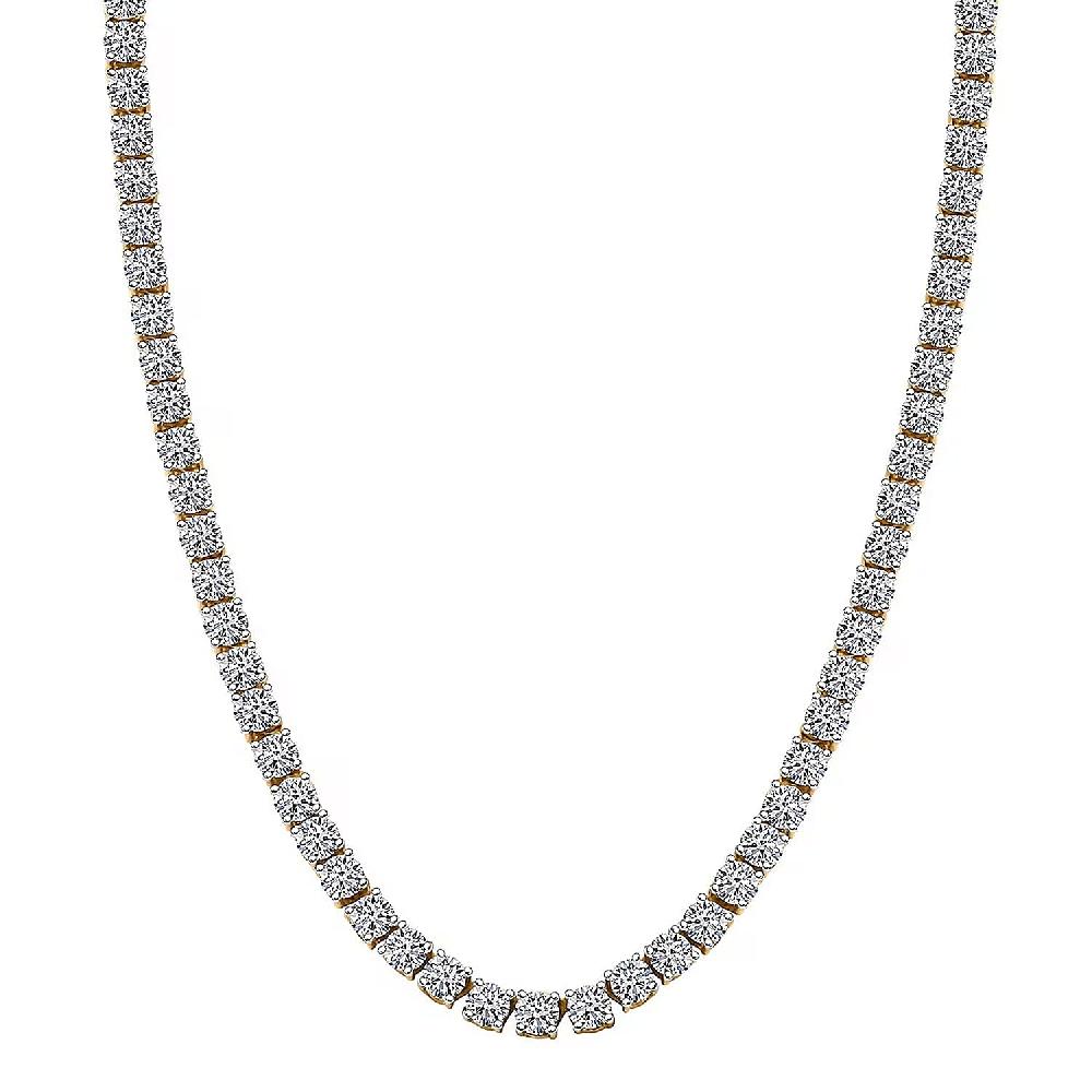 Luxuriant Lab Grown Diamond 7.50 ctw Infinite Glow Necklace in 14K Yellow Gold 18 Inches 11.85 Grams