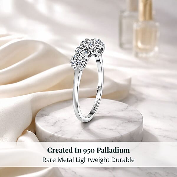Luxuriant Lab Grown Diamond Band Ring In 950 Palladium 1.30 Ctw