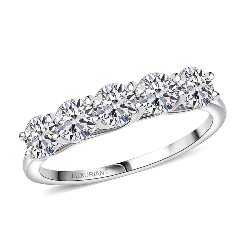 Luxuriant Lab Grown Diamond Band Ring in 950 Palladium 1.30 ctw