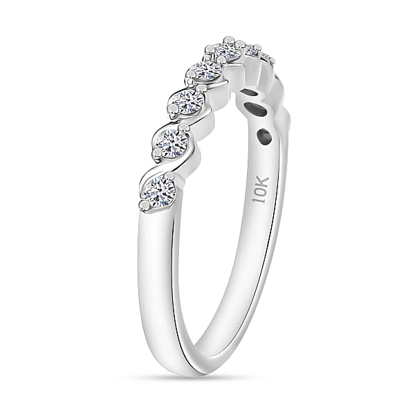 Luxuriant Lab Grown Diamond E-F VS 0.25 Ctw Band Ring In 10K White Gold (Del. In 10-12 Days)