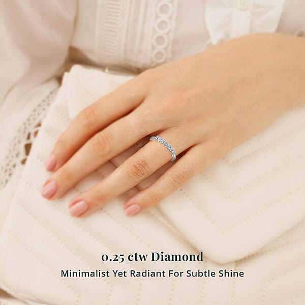 Luxuriant Lab Grown Diamond E-F VS 0.25 Ctw Ring In 14K White Gold (Del. In 10-12 Days)