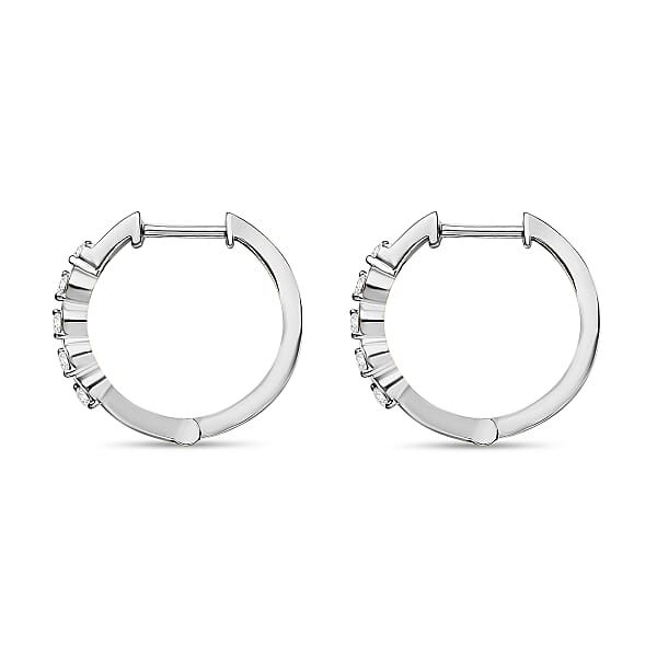 Luxuriant Lab Grown Diamond E-F VS 0.30 Ctw Hoop Earrings In 10K White Gold (Del. In 10-12 Days)