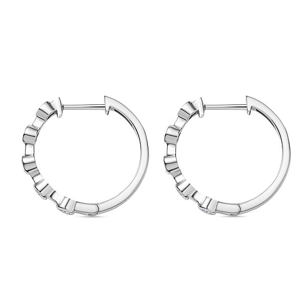 Luxuriant Lab Grown Diamond E-F VS 0.32 Ctw Hoop Earrings In 10K White Gold (Del. In 10-12 Days)