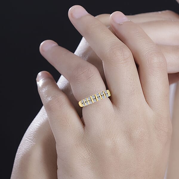 Luxuriant Lab Grown Diamond E-F VS 0.50 Ctw Band Ring In 14K Yellow Gold (Del. In 10-12 Days)
