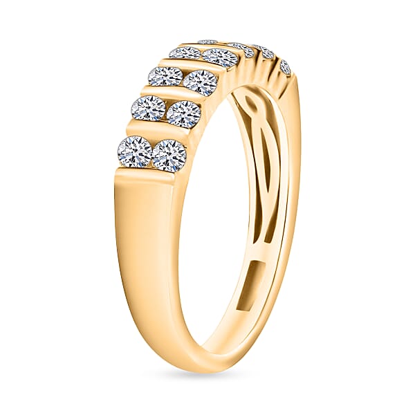Luxuriant Lab Grown Diamond E-F VS 0.50 Ctw Band Ring In 14K Yellow Gold (Del. In 10-12 Days)