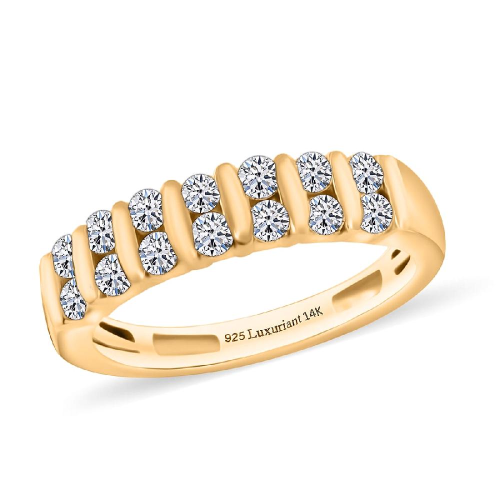 Luxuriant Lab Grown Diamond E-F VS 0.50 ctw Band Ring in 14K Yellow Gold (Del. in 10-12 Days)