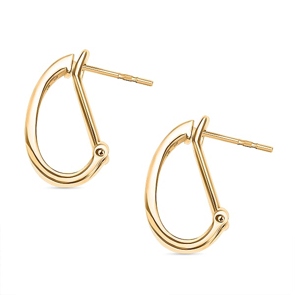 Luxuriant Lab Grown Diamond E-F VS 0.50 Ctw Latch Back Earrings In 18K Vermeil Yellow Gold Over Sterling Silver
