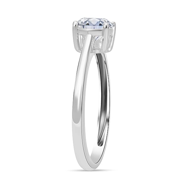 Luxuriant Lab Grown Diamond E-F VS 0.50 Ctw Solitaire Ring In Platinum Over Sterling Silver