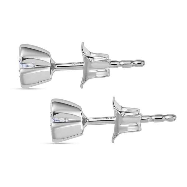Luxuriant Lab Grown Diamond E-F VS 0.50 Ctw Solitaire Stud Earrings In 10K White Gold (Del. In 10-12 Days)