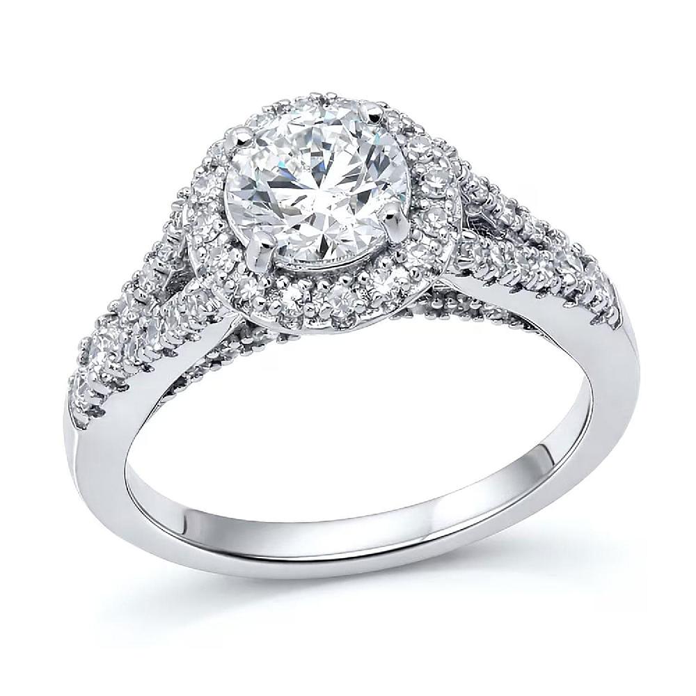 Luxuriant Lab Grown Diamond E-F VS 1.50 ctw Ring in Rhodium Over Sterling Silver