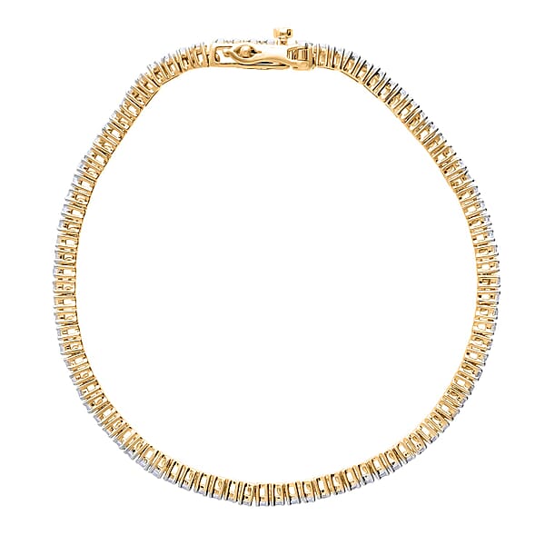 Luxuriant Lab Grown Diamond E-F VS 3.00 Ctw Bracelet In 14K Yellow Gold (6.50 In) (Del. In 10-12 Days)