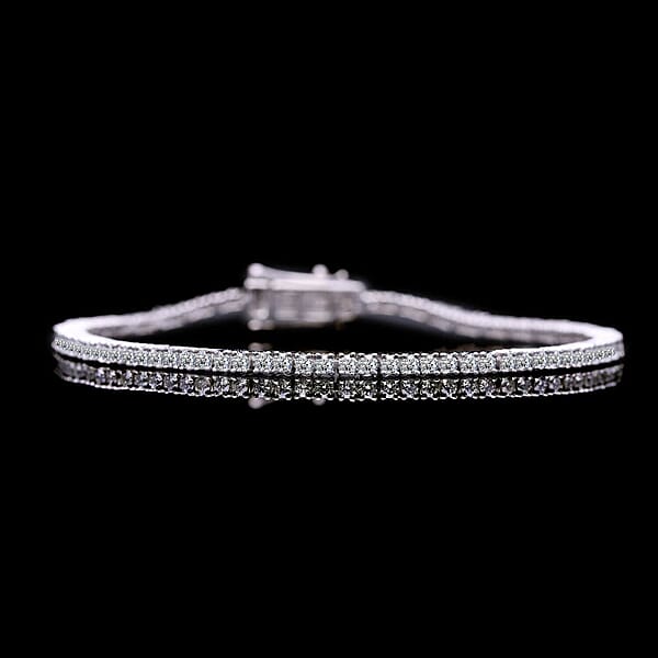 Luxuriant Lab Grown Diamond E-F VS 3.00 Ctw Bracelet In 14K White Gold (6.50 In) (Del. In 10-12 Days)