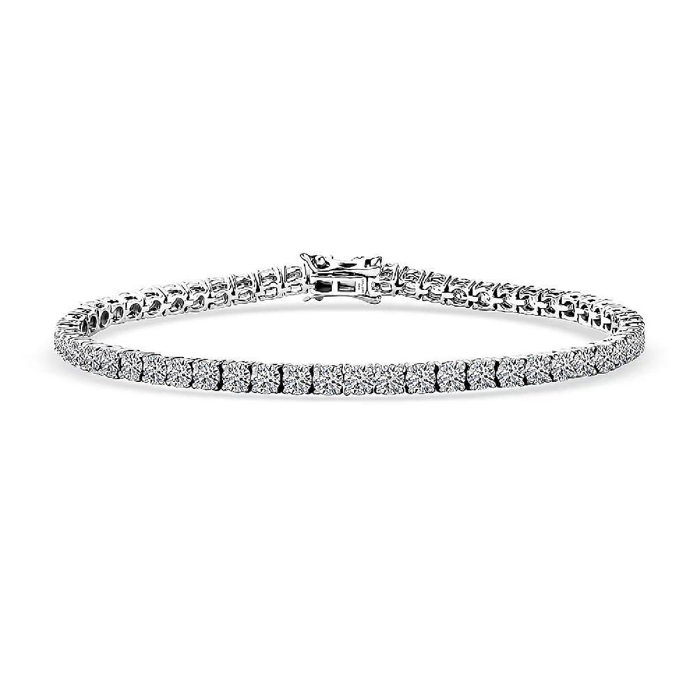 Luxuriant Lab Grown Diamond E-F VS 5.15 ctw Tennis Bracelet in 950 Palladium and 10K White Gold (6.50 In)