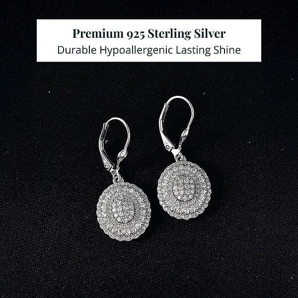 Luxuriant Lab Grown Diamond Earrings In Rhodium Over Sterling Silver 1.00 Ctw