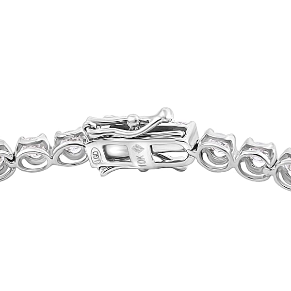 Luxuriant Lab Grown Diamond F VS 3.00 Ctw Bracelet In 10K White Gold (7.00 In) 4 Grams