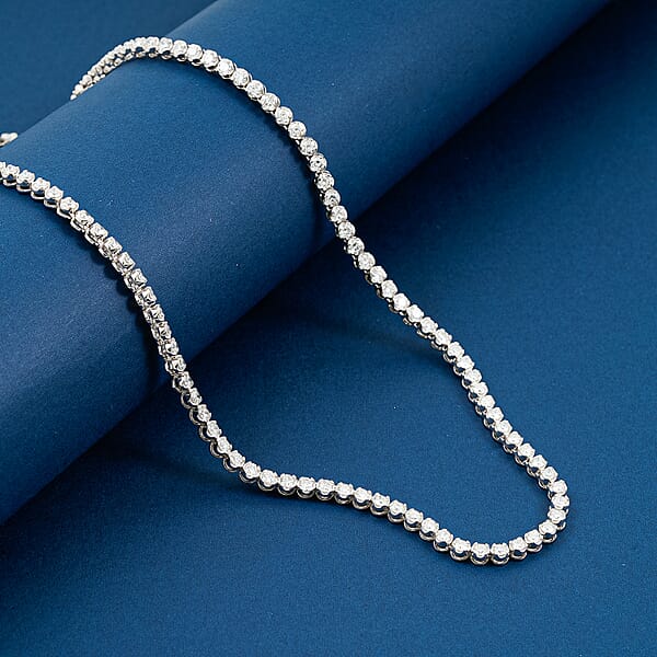 Luxuriant Lab Grown Diamond F VS1 10.35 Ctw Necklace In Sterling Silver 18 Inches