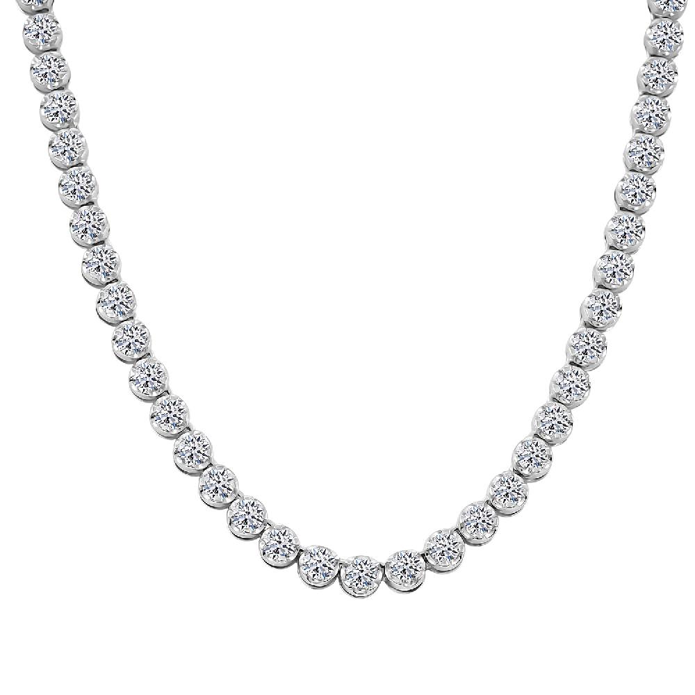 Luxuriant Lab Grown Diamond F VS1 10.35 ctw Necklace in Sterling Silver 18 Inches