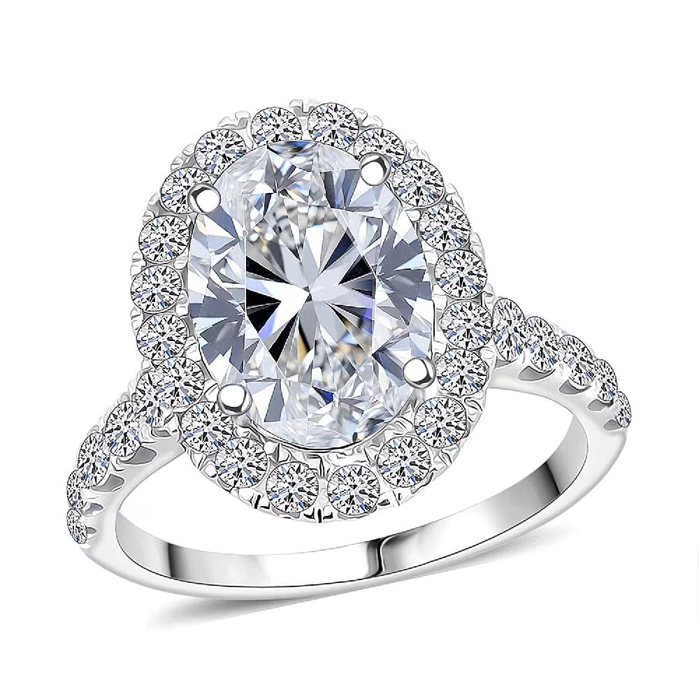 Luxuriant Lab Grown Diamond (F - VS2) Ring in 14K White Gold 4.75 ctw