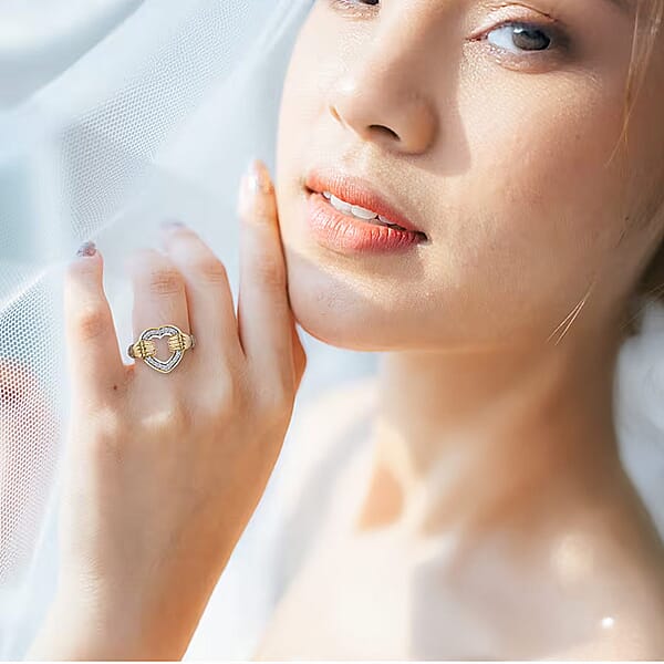 Luxuriant Lab Grown Diamond G-H SI 0.20 Ctw Ring In 18K Vermeil Yellow Gold Over Sterling Silver