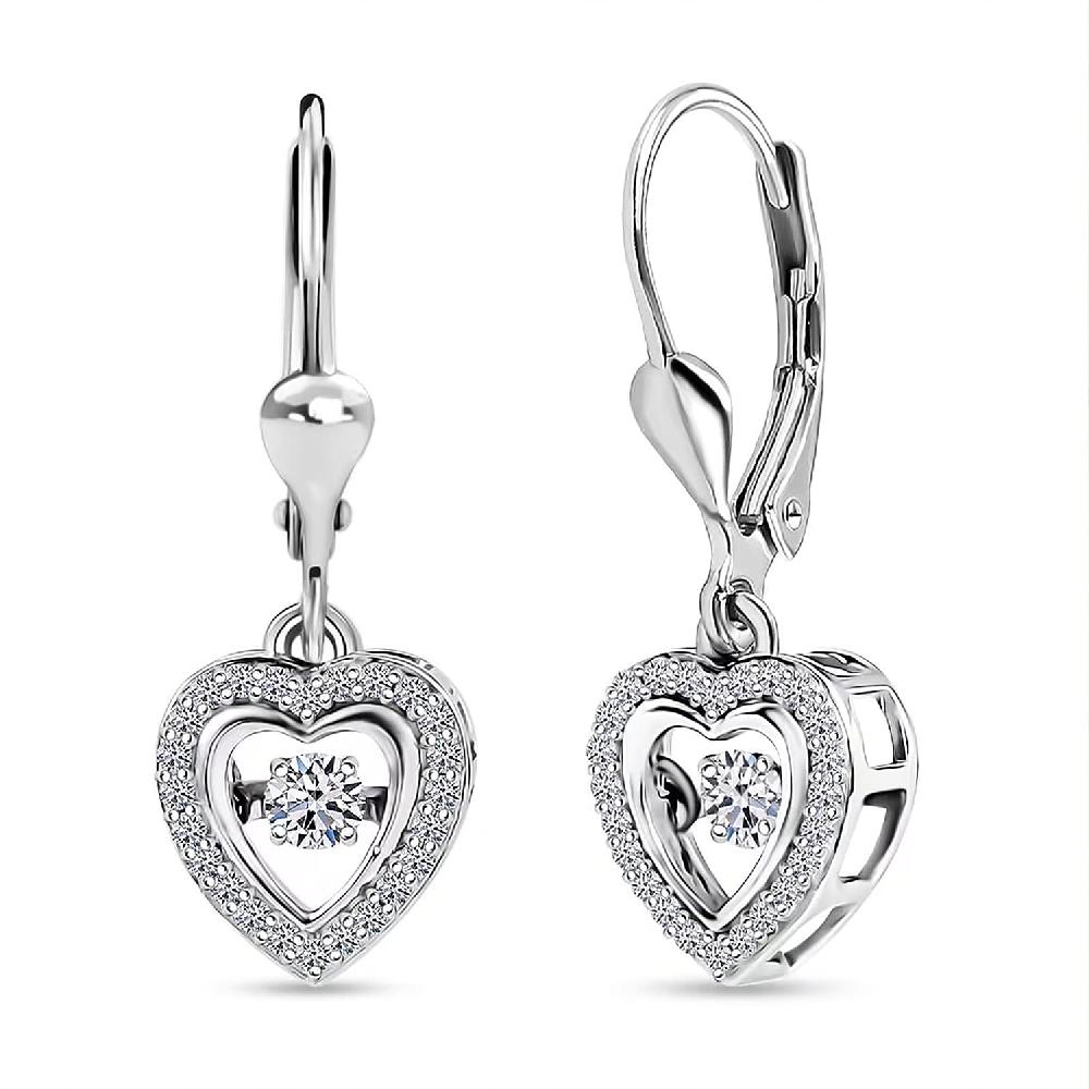 Luxuriant Lab Grown Diamond G-H SI 0.40 ctw Earrings in Rhodium Over Sterling Silver