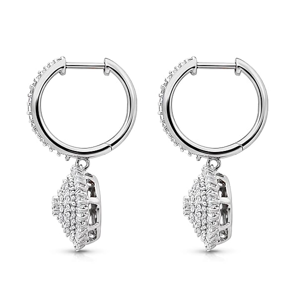 Luxuriant Lab Grown Diamond G-H SI 1.00 Ctw Earrings In Rhodium Over Sterling Silver