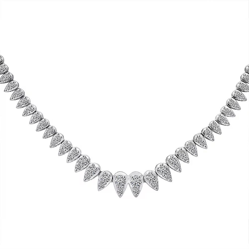 Luxuriant Lab Grown Diamond G-H SI 5.00 ctw Necklace in Platinum Over Sterling Silver 18 Inches