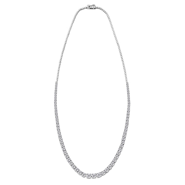 Luxuriant Lab Grown Diamond G-H SI 7.60 Ctw Eternal Spark Necklace In Sterling Silver 18 Inches