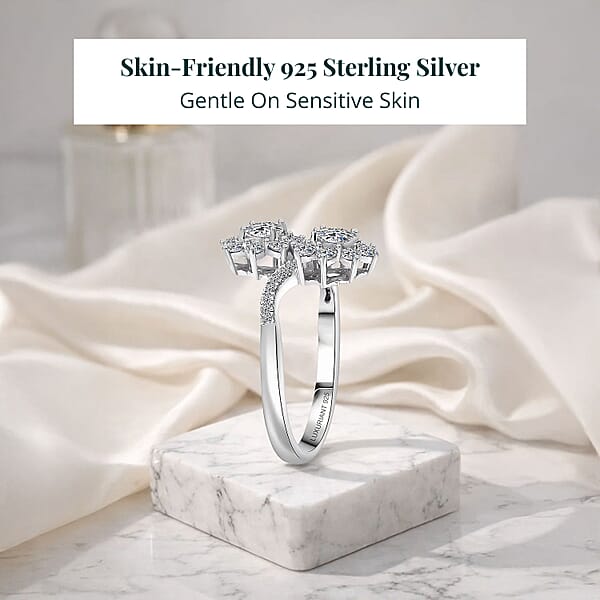 Luxuriant Lab Grown Diamond (G-H SI) Ring In Rhodium Over Sterling Silver 1.00 Ctw