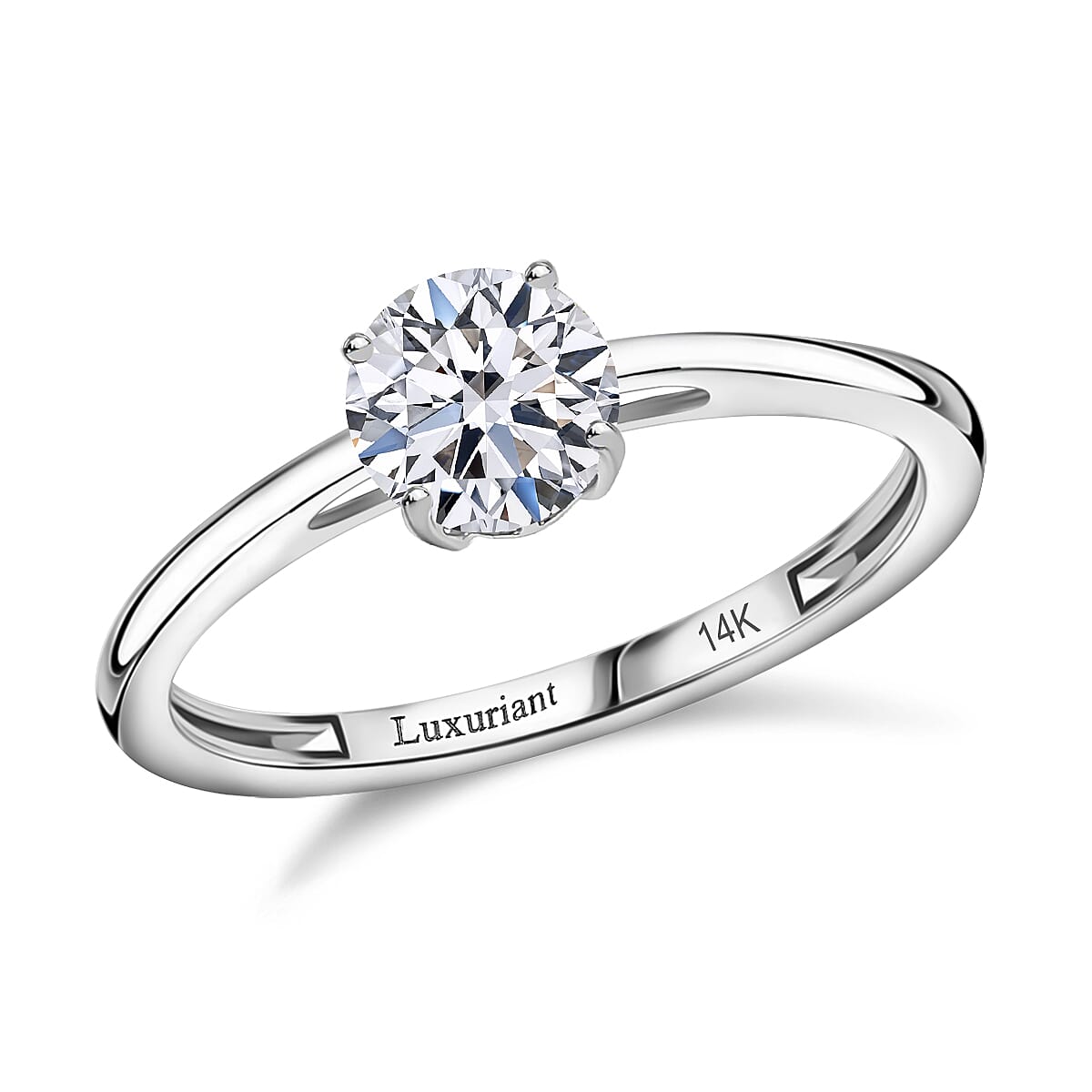 Luxuriant Lab Grown Diamond G-H SI Solitaire Ring 14K White Gold Ring Diamond Ring Gifts For Her Diamond Jewelry 1.00 ctw