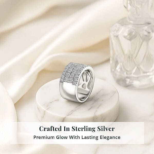 Luxuriant Lab Grown Diamond (G-H VS) Ring In Sterling Silver 2.15 Ctw